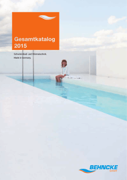 BEHNCKE Preisliste 2015 (PDF Web, ca. 11 MB)