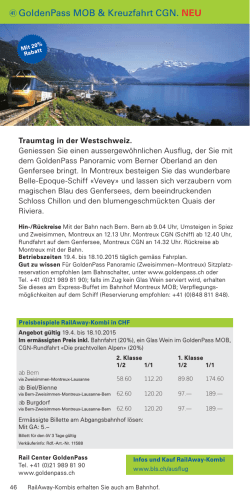 GoldenPass MOB & Kreuzfahrt CGN. NEU