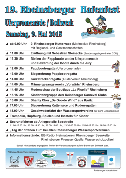 \ ab 9.00 Uhr 9. Rheinsberger Kutterrace (Marineclub Rheinsberg