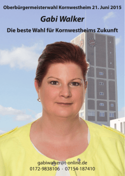Gabi Walker - Freie Wähler Kornwestheim