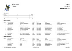 STARTLISTE - SC OG Zürich