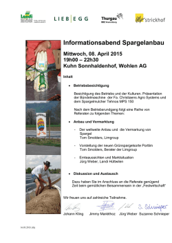 Informationsabend Spargelanbau