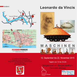 Flyer Ausstellung Leonardo da Vinci - Oestrich