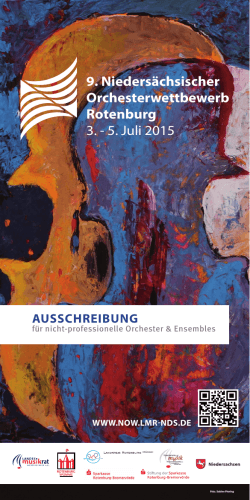 Ausschreibung Niedersächsischer Orchesterwettbewerb 2015