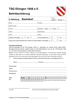 Anmeldeformular - Basketball Ehingen