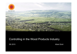 Controlling in the Wood Products Industry