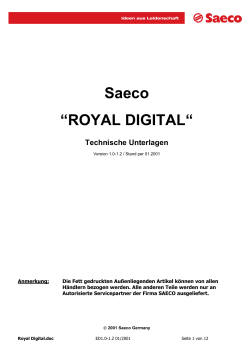 Saeco Royal Digital SUP015