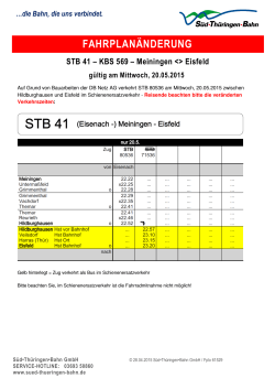 Fahrgastinformation - Süd·Thüringen·Bahn GmbH
