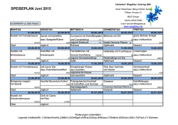 SPEISEPLAN Juni 2015