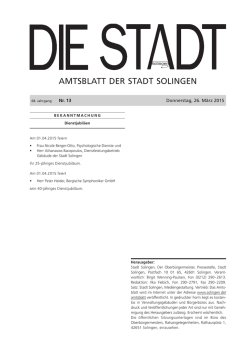 Nr. 13 vom 26.03.2015