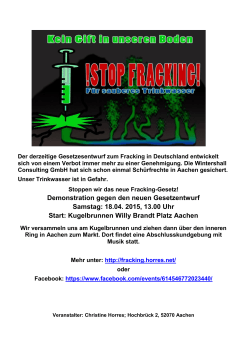 18.04. 2015, 13.00 Uhr Start: Kugelbrunnen Willy Brandt Platz Aachen