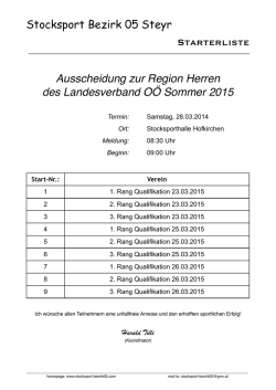 Harald illi - Stocksport Bezirk 05 Steyr