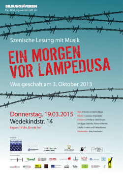 Plakat der Veranstaltung - Lampedusa