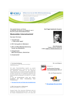 Westerwälder Unternehmerbrief Mai 2015