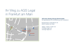 Ihr Weg zu AGS Legal in Frankfurt am Main