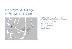 Ihr Weg zu AGS Legal in Frankfurt am Main