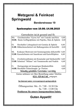 Metzgerei & Feinkost Springwald Benderstrasse 19
