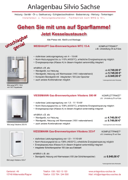 Jetzt Kesselaustausch - Anlagenbau Silvio Sachse