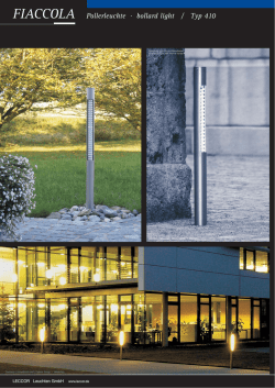 FIACCOLA Pollerleuchte &middot; bollard light / Typ 410