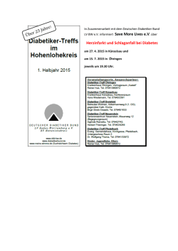 Herzinfarkt und Schlaganfall bei Diabetes
