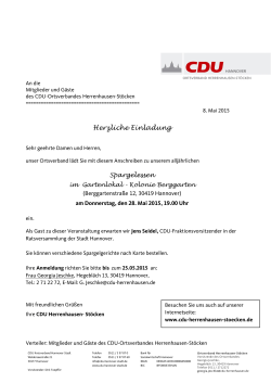 Herzliche Einladung - CDU Herrenhausen