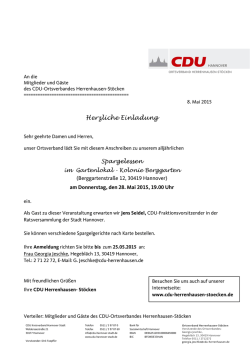 Herzliche Einladung - CDU Herrenhausen