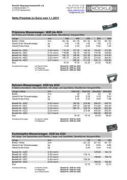 Wasserwaagen Preisliste 2015 als PDF