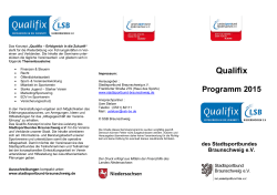 Qualifix Programm 2015 - Stadtsportbund Braunschweig