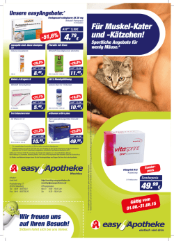 Kein Grund, auszuwandern. - easyApotheke (Holding) AG