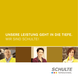 Imagebrosch&uuml;re 2015 - Schulte Tiefbauhandel