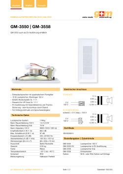 GM-3550 | GM-3558 - G+M Elektronik AG