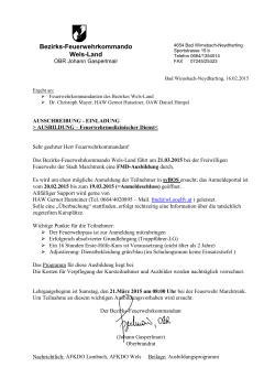 20140321 Ausschreibung FMD-Ausbildung - BFK Wels-Land