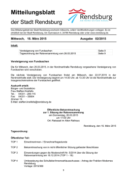 Mitteilungsblatt - Stadt Rendsburg