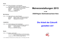 Maiveranstaltungen 2015 - IG Metall Süd-Niedersachsen-Harz