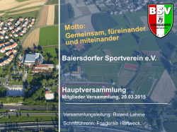 Pr&auml;sentation - Baiersdorfer Sportverein eV