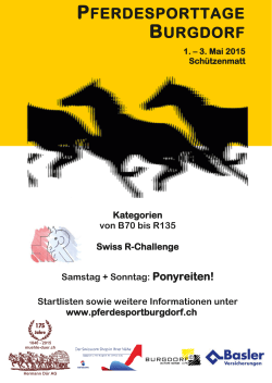 Flyer 2015 - Pferdesporttage in Burgdorf