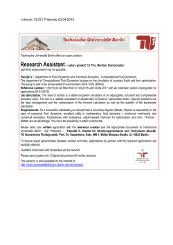 Scientific Assistant (f/m) - CFD Group