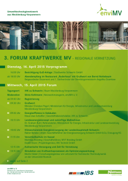 3. forum kraftwerke mv – regionale vernetzung