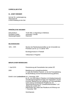 Lebenslauf Dr. Josef Krenner