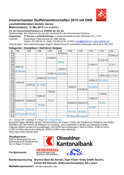Innerschweizer Staffelmeisterschaften 2015 mit OKB
