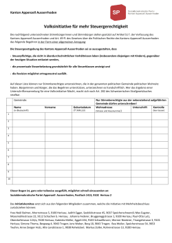 Unterschriftenbogen - SP Appenzell Ausserrhoden