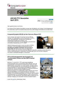 ASCAD PTC Newsletter April 2015