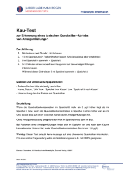 Kautest - Labor Lademannbogen