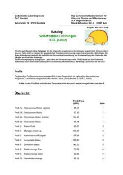 Individuelle Gesundheitsleistungen