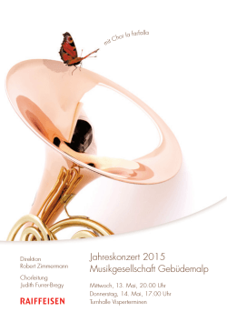 Jahreskonzert 2015 Musikgesellschaft Gebüdemalp