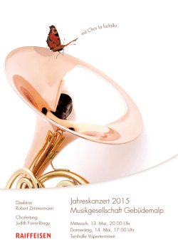 Jahreskonzert 2015 Musikgesellschaft Geb&uuml;demalp