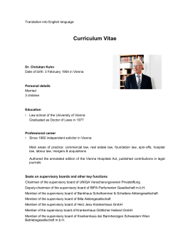 CV Dr. Kuhn - UNIQA Group