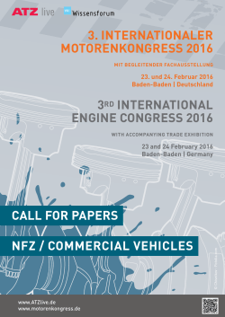3. InternatIonaler Motorenkongress 2016 3rd InternatIonal