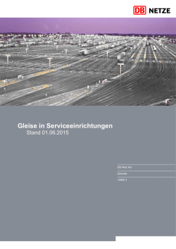 Gleise in Serviceeinrichtungen