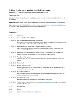 3. River Conference: Biodiversity of alpine rivers